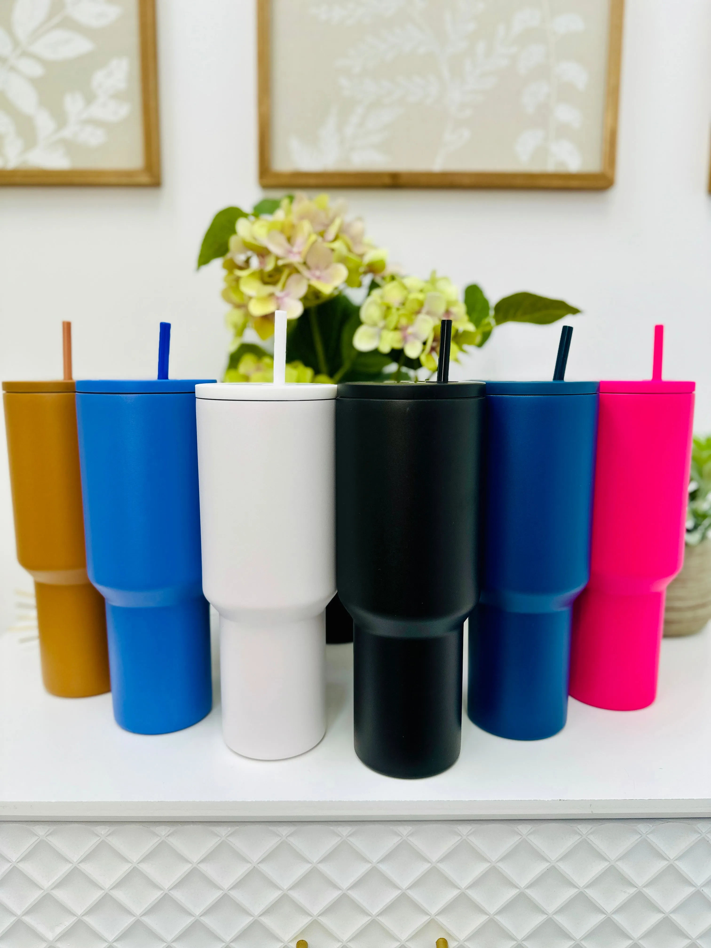 40oz Monochrome Tumbler- Multiple Colors!