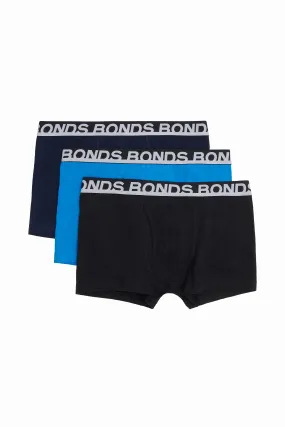 6 x Bonds Mens Everyday Trunks Underwear Black / Navy / Blue