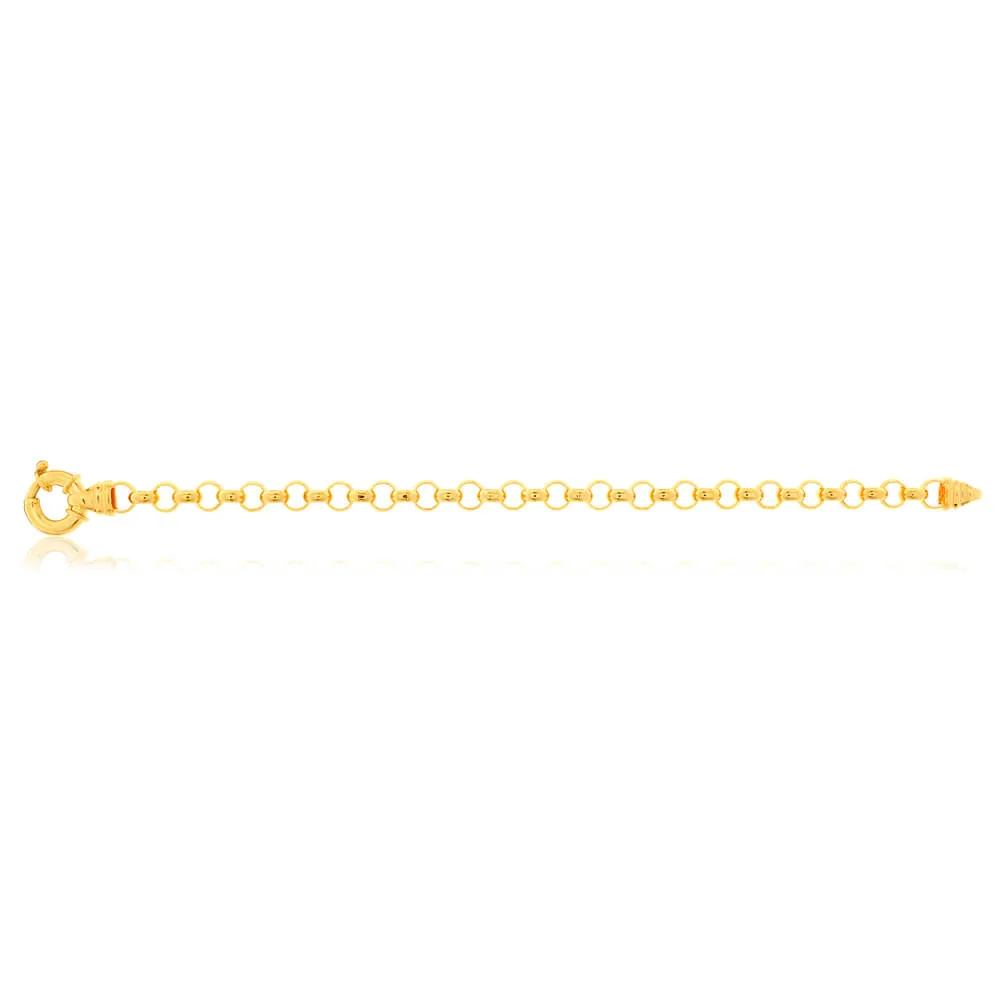 9ct Alluring Yellow Gold Belcher Bracelet