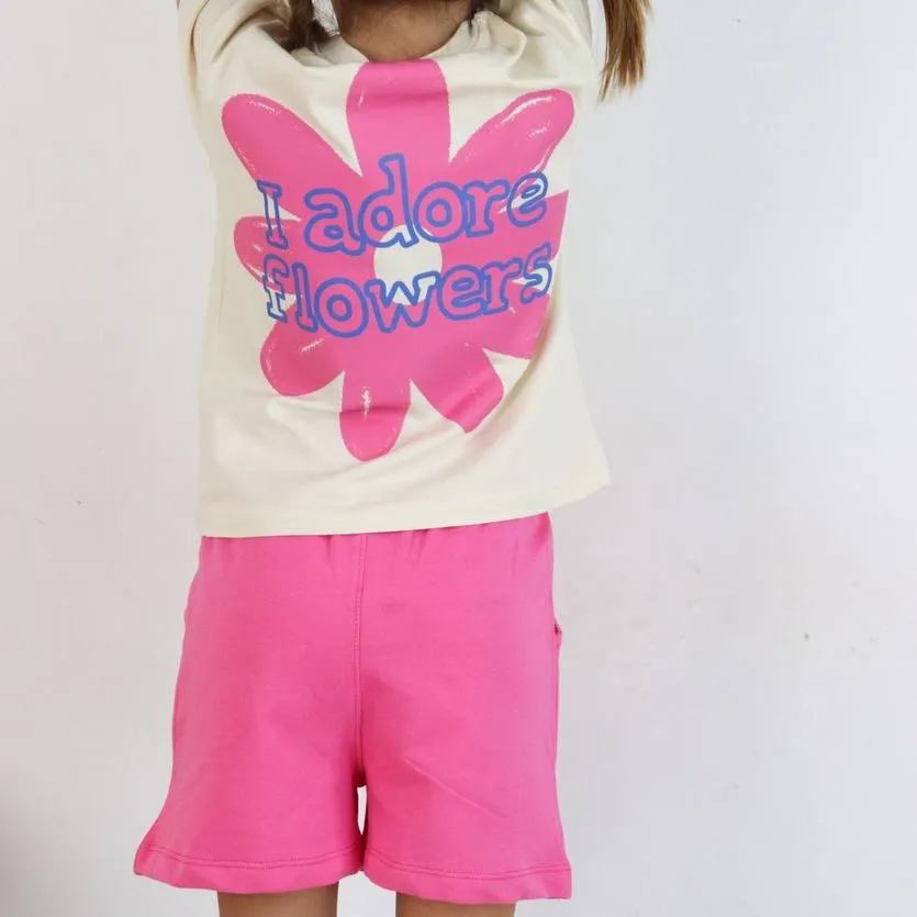 Adore Flowers Girls Short Set