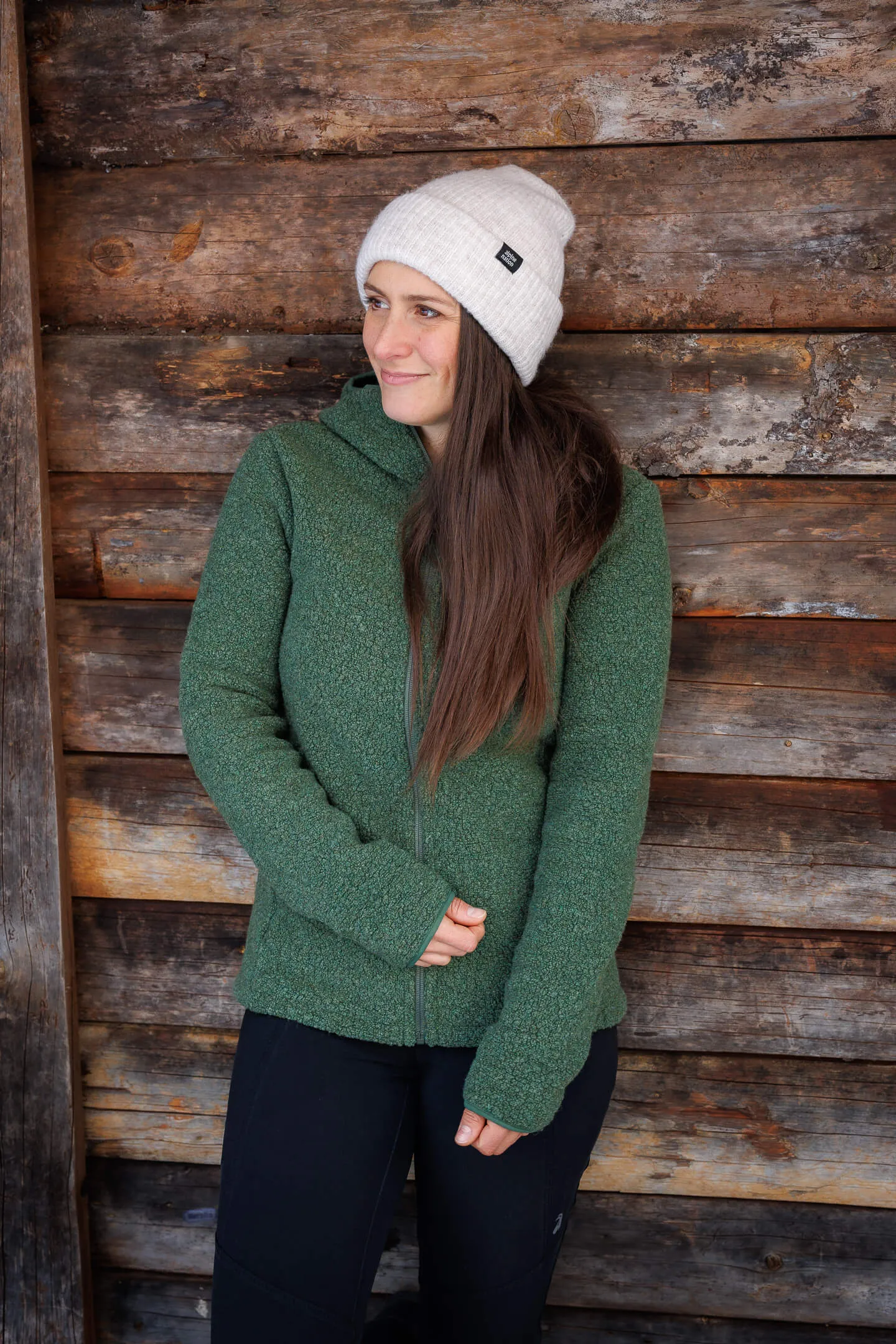 Alpine Wool Hoody Fern Green