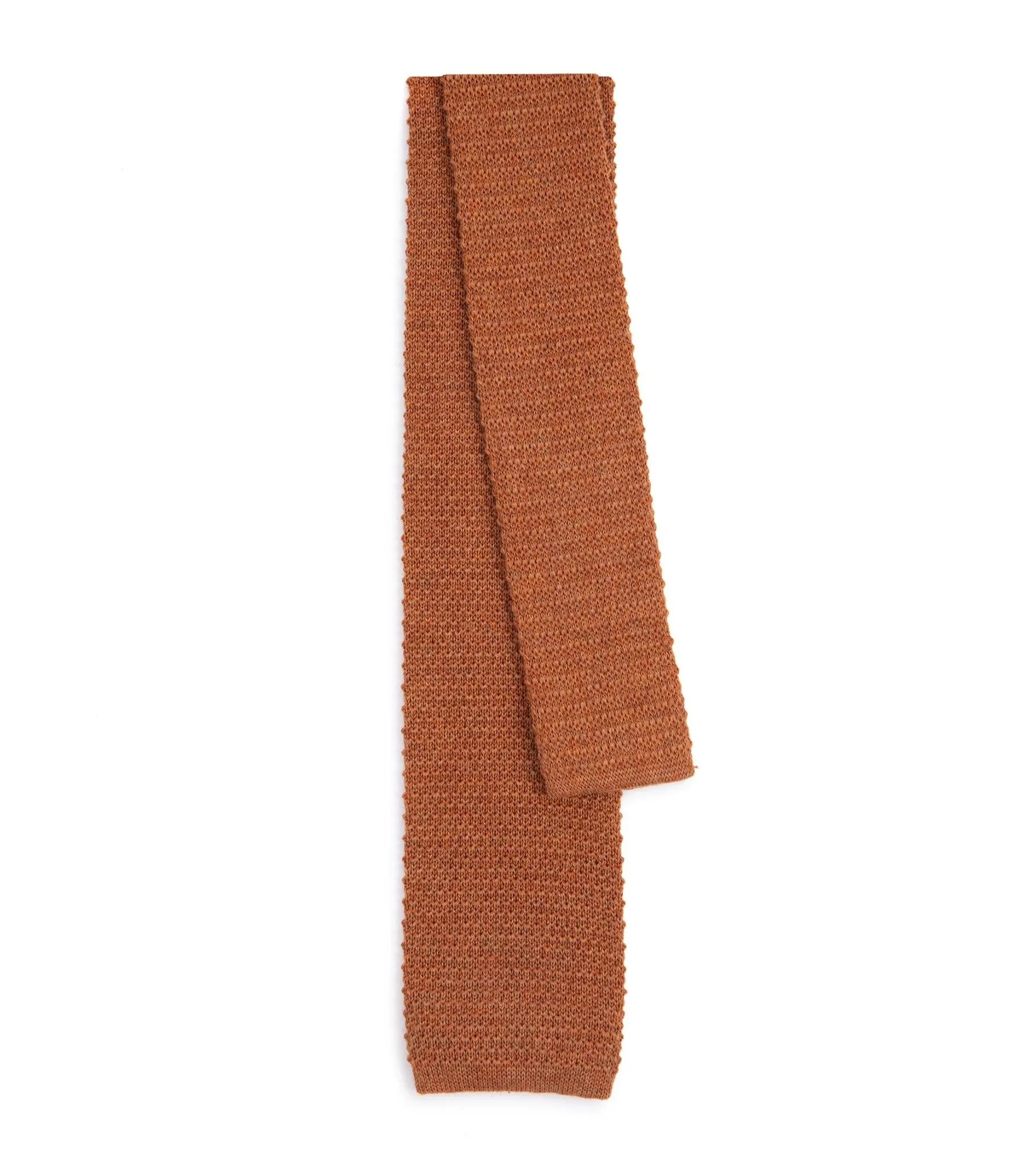 Bigi Wool Knit Tie: Burnt Orange