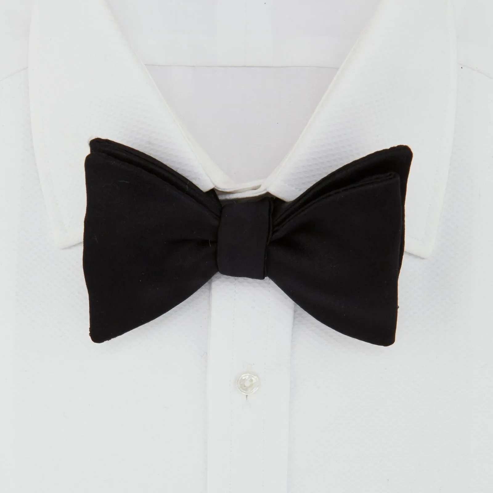 Black Satin Bow Tie