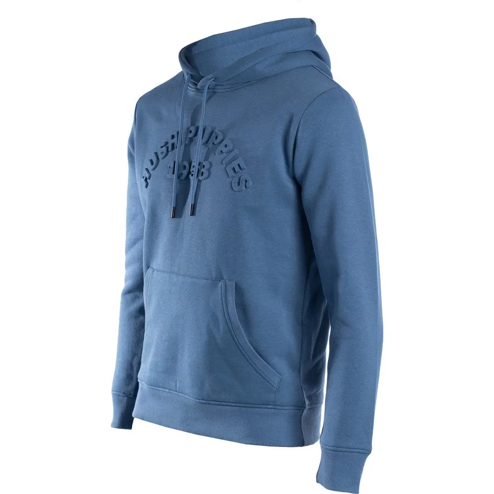 Blue Hush Puppies Embossed Hoodie