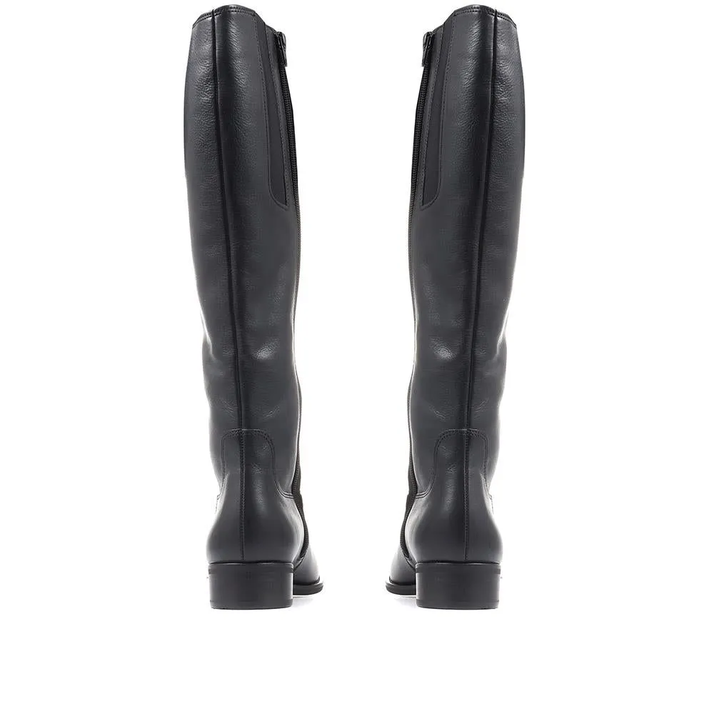 Brook Slim Calf Fit Leather Riding Boots - GAB28507 / 313 145