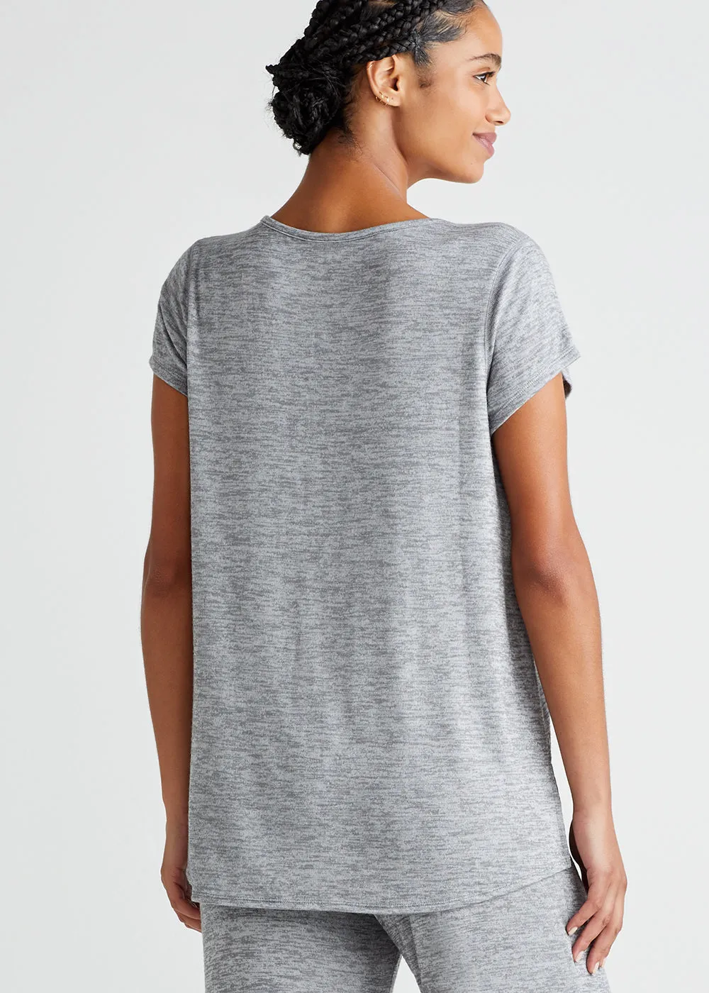 Cap Sleeve Lounge Tee - Slub Knit