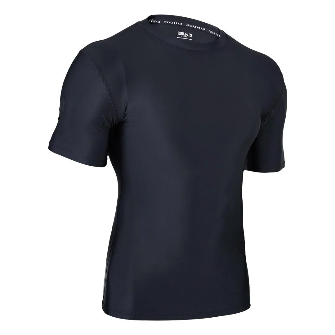 Classic UPF50  Short Sleeve Black Rash Guard