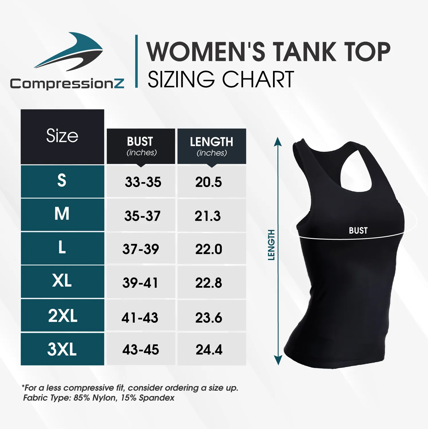 Compression Tank Top for Women - Carbon Gray