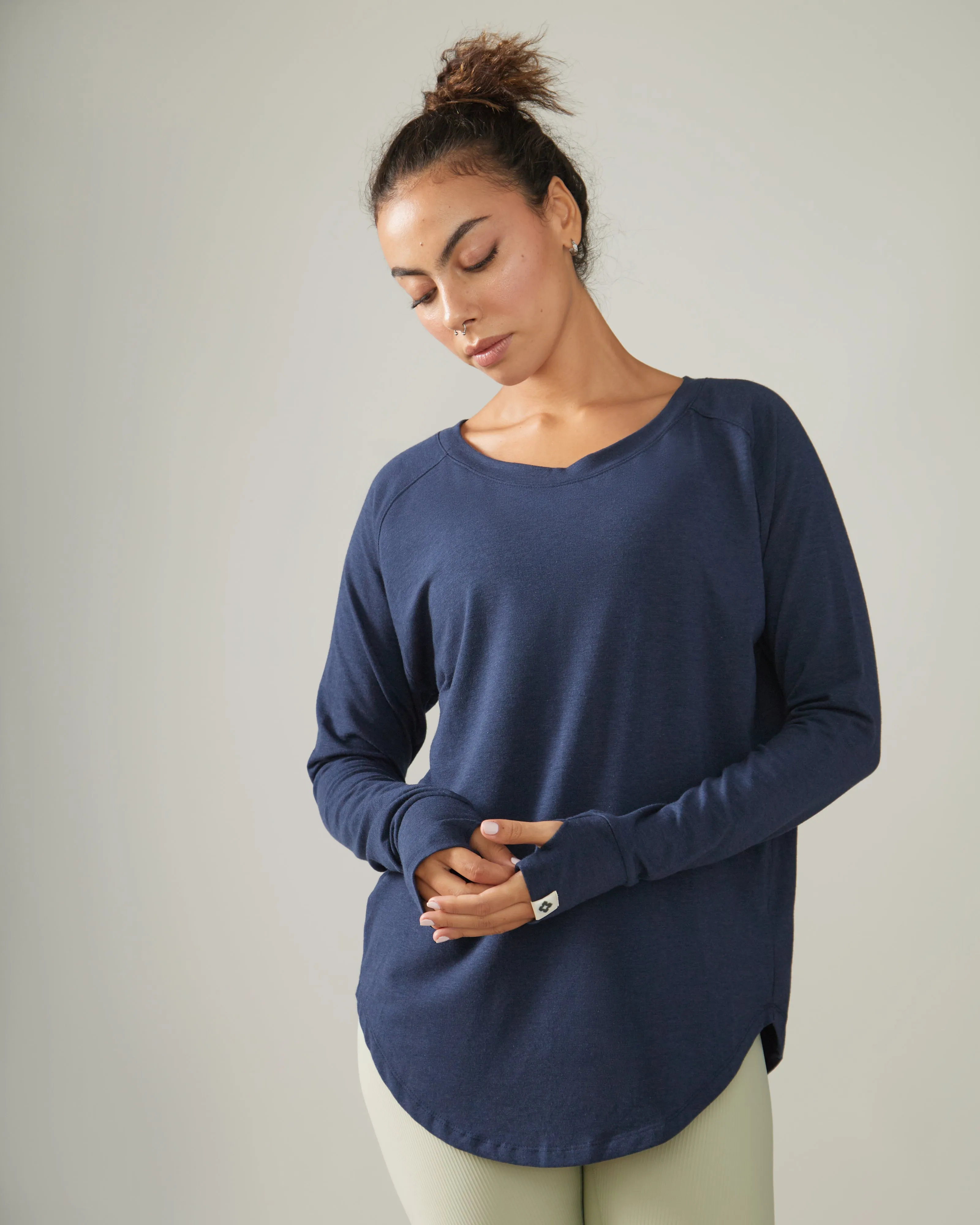 Cozy Long Sleeve Shirt - Deep Ocean