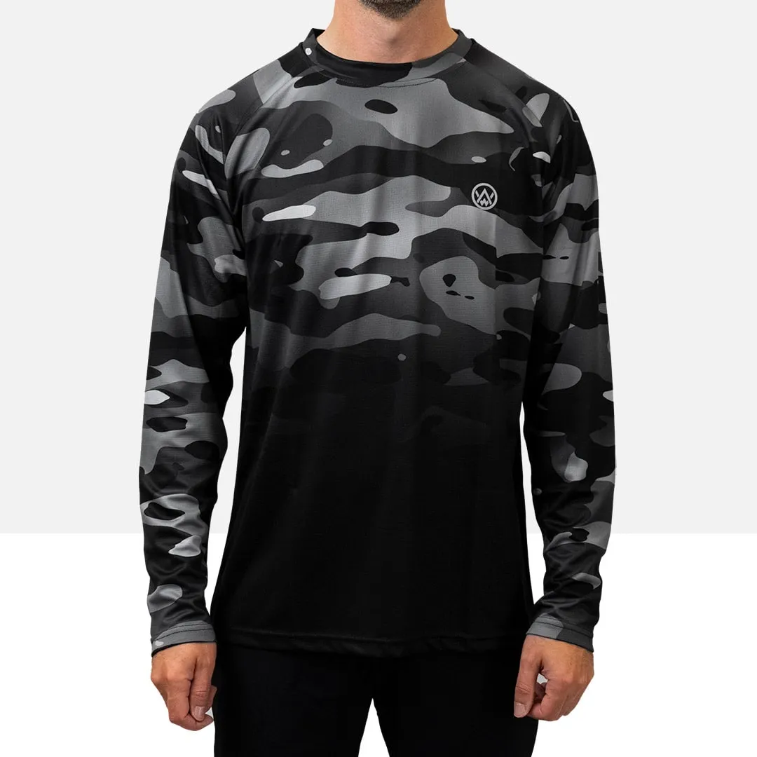 Dark Camo Long Sleeve MTB Jersey