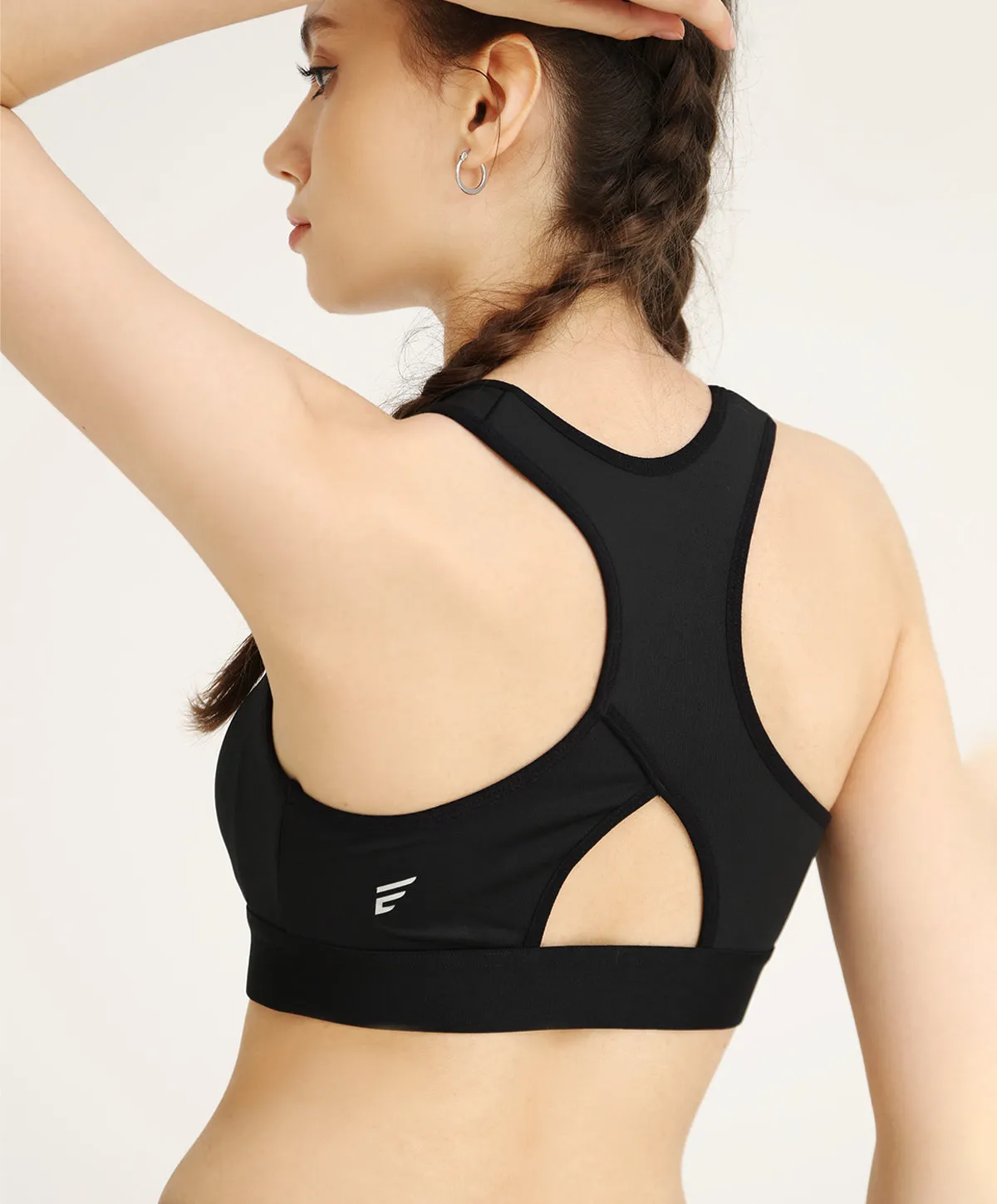 Energized Aircool Moisture Wick Zip Front Racerback Sports Bra