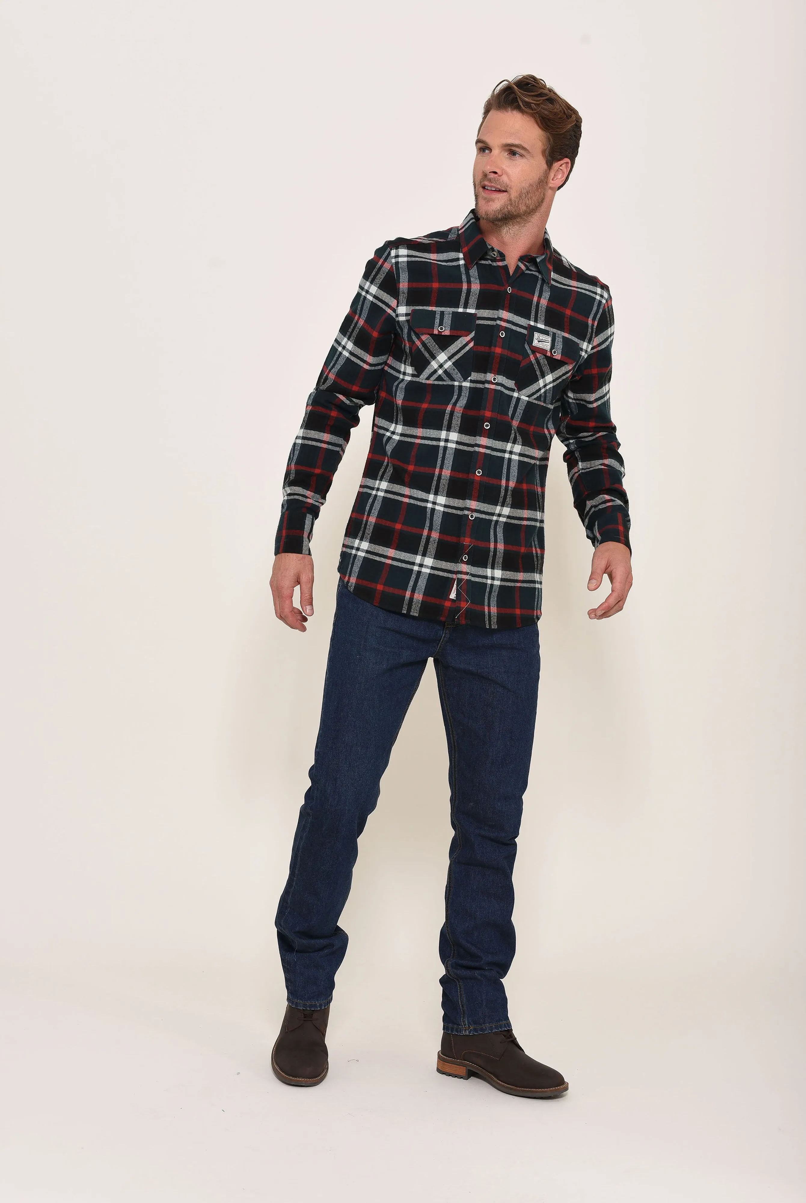 Flannel Check Shirt Green