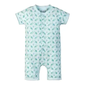 Henley Romper - Aqua Turtles