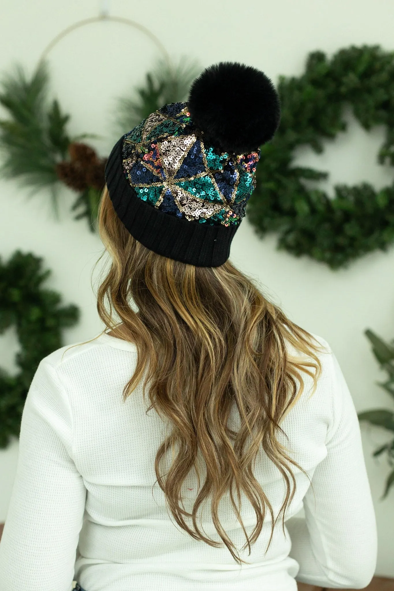 IN STOCK Sparkle Beanie - Black