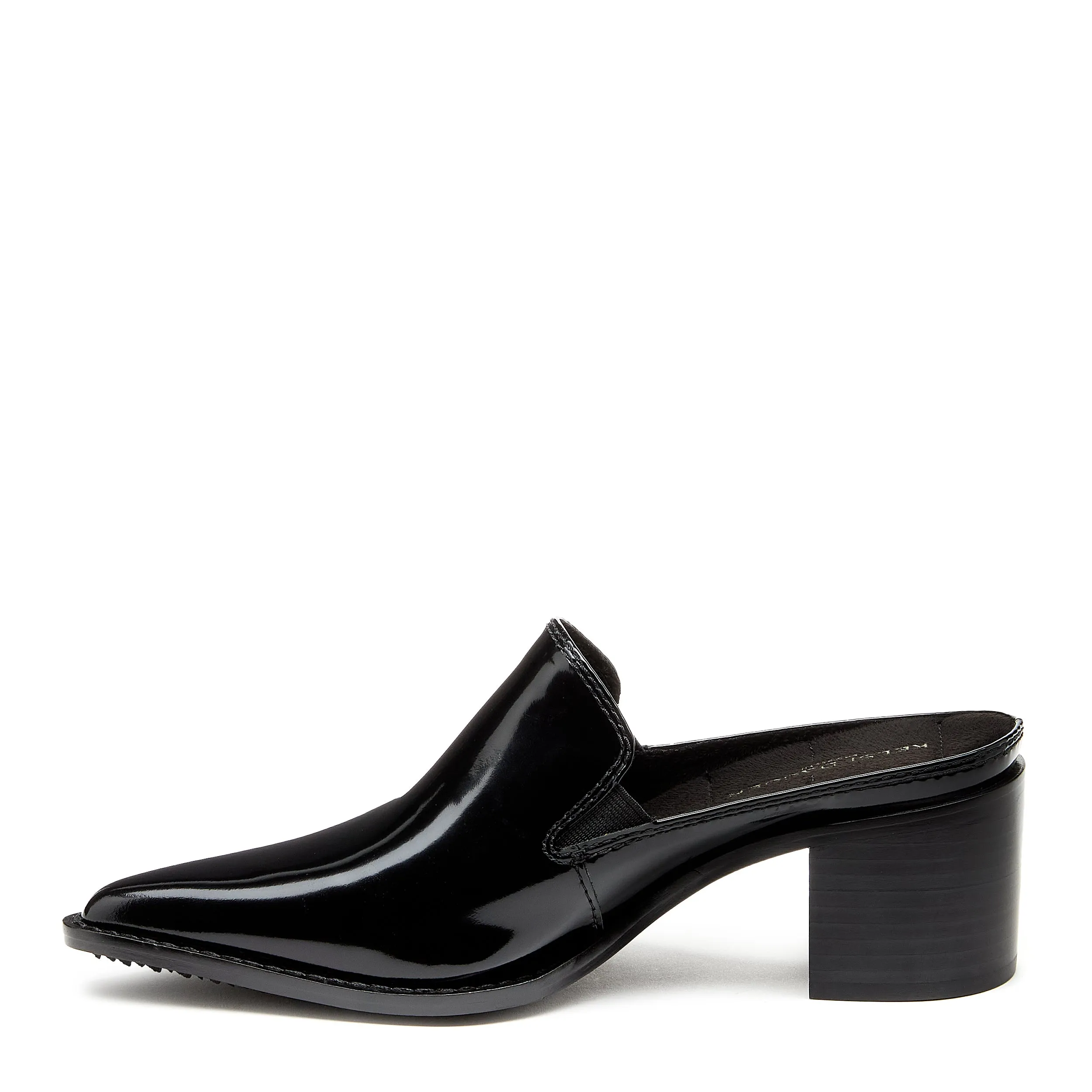 Mason Black Pointed Toe Mules