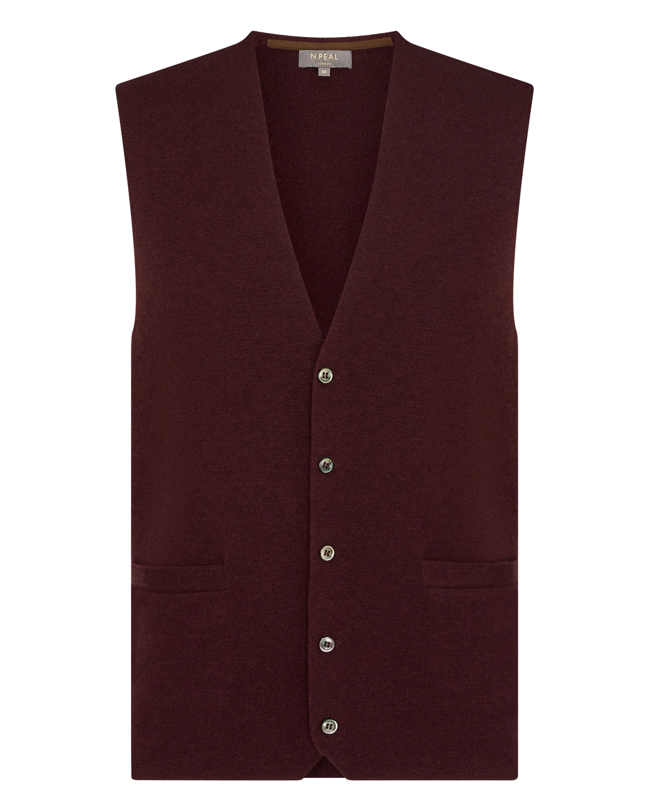 Men's Chelsea Cashmere Waistcoat Claret Red