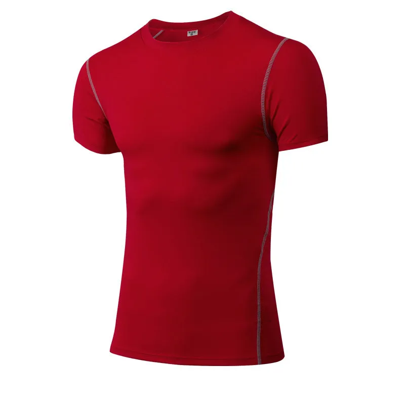 Men's Solid color quick-drying short sleeve