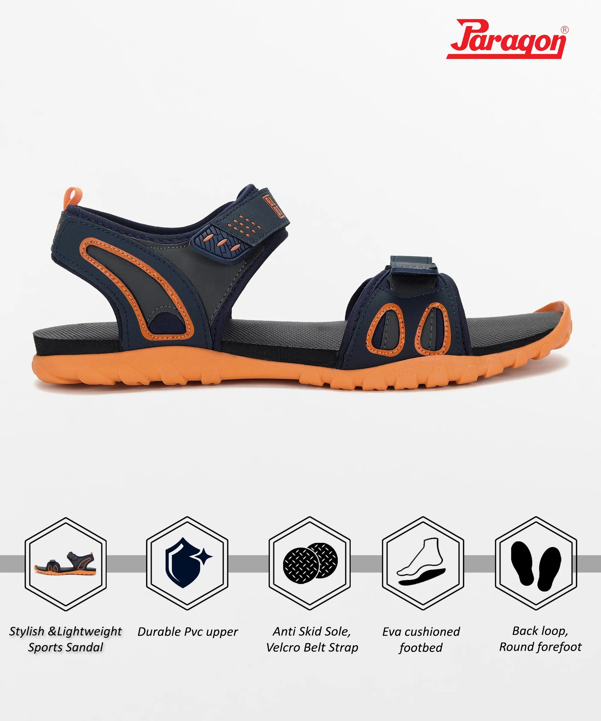 Paragon Blot K1422G Men Stylish Sandals | Comfortable Sandals for Daily Outdoor Use | Casual Formal Sandals with Cushioned Soles