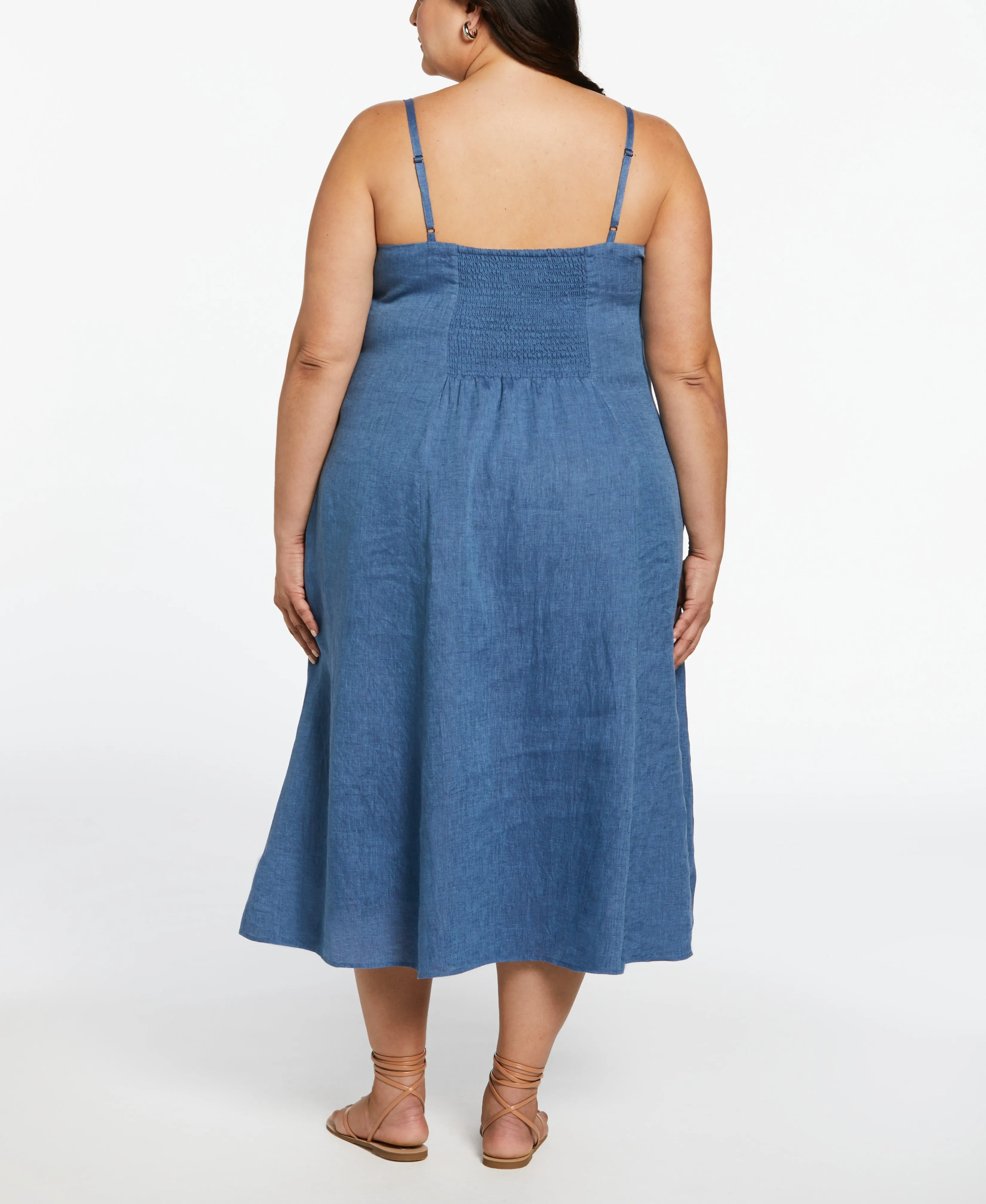 Plus Size A-Line Linen Dress