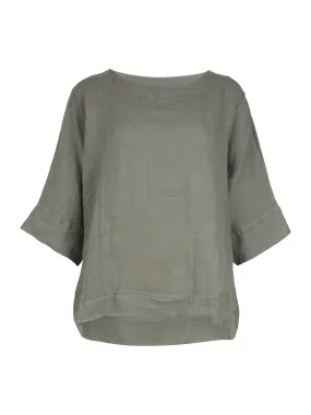 POLETTE linen top - Army