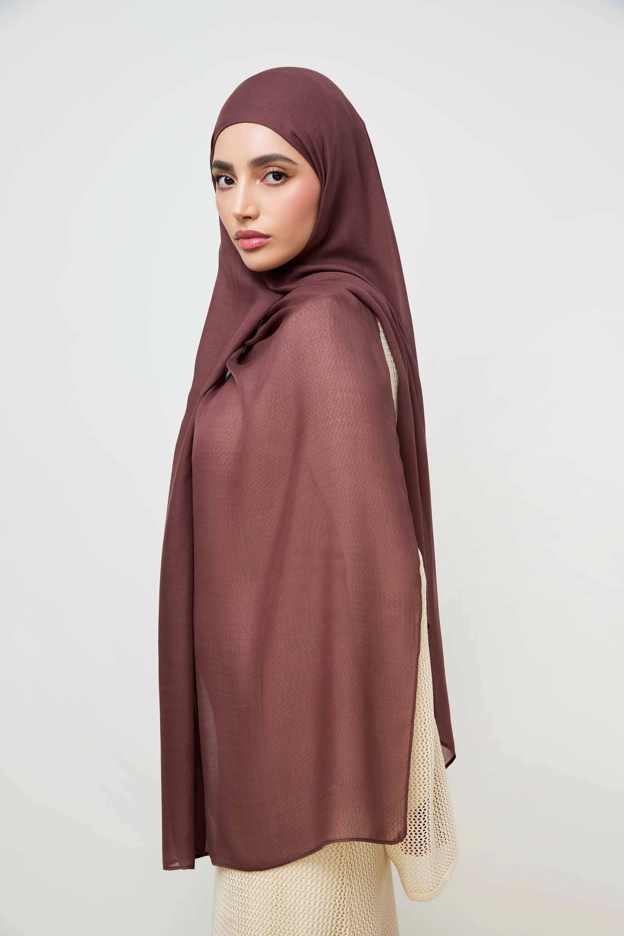 Signature Modal Hijab - Mahogany