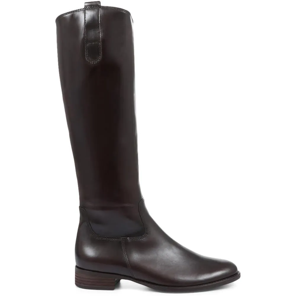 Slim Fit Brook Leather Riding Boots - GAB28507 / 313 145