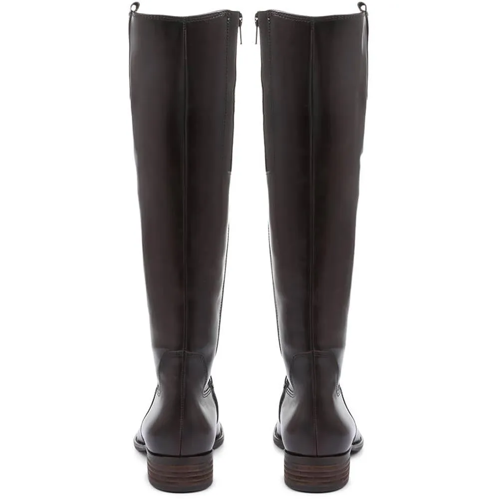 Slim Fit Brook Leather Riding Boots - GAB28507 / 313 145