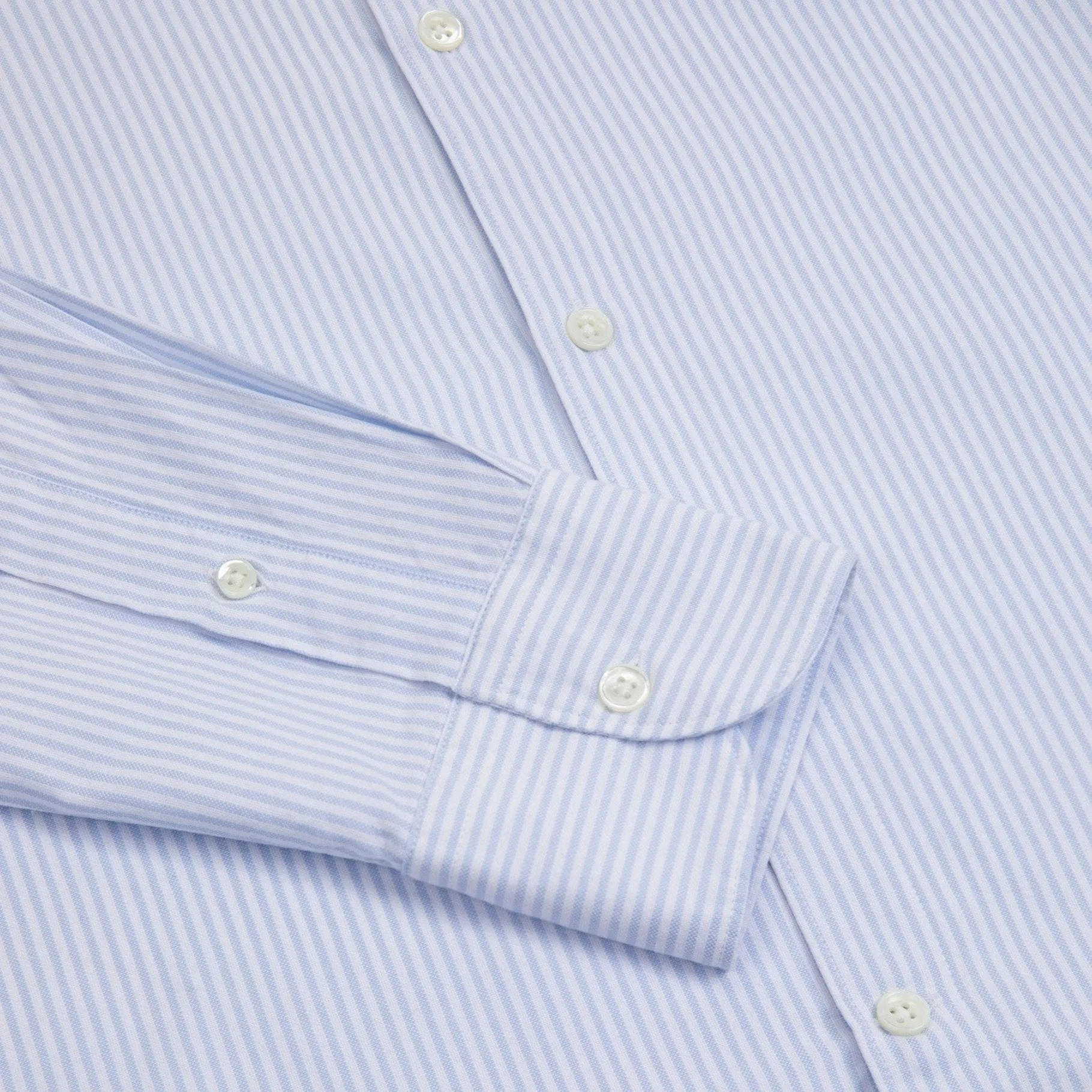 Trunk Austin Cotton Stripe Oxford Shirt: Light Blue