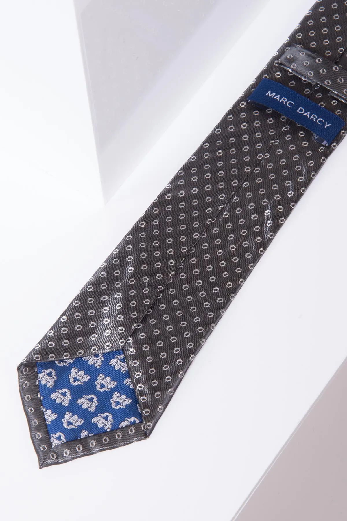 TS TUBES - Grey Spot Tie and Pocket Square Set