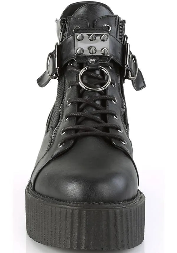 V-CREEPER-566 | Black Vegan Leather [PREORDER]