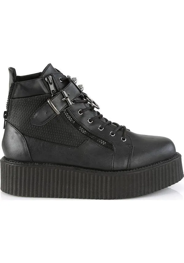 V-CREEPER-566 | Black Vegan Leather [PREORDER]