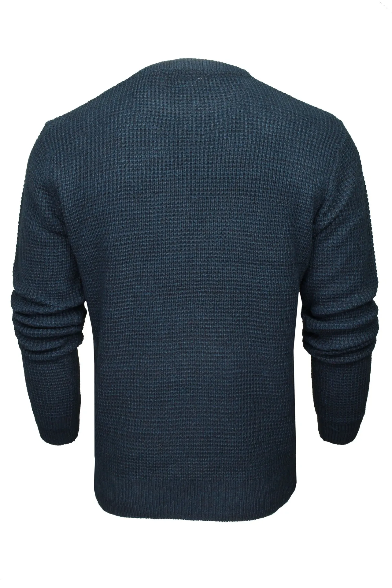 Xact Men's Twist Waffle Knit Crew Neck Jumper