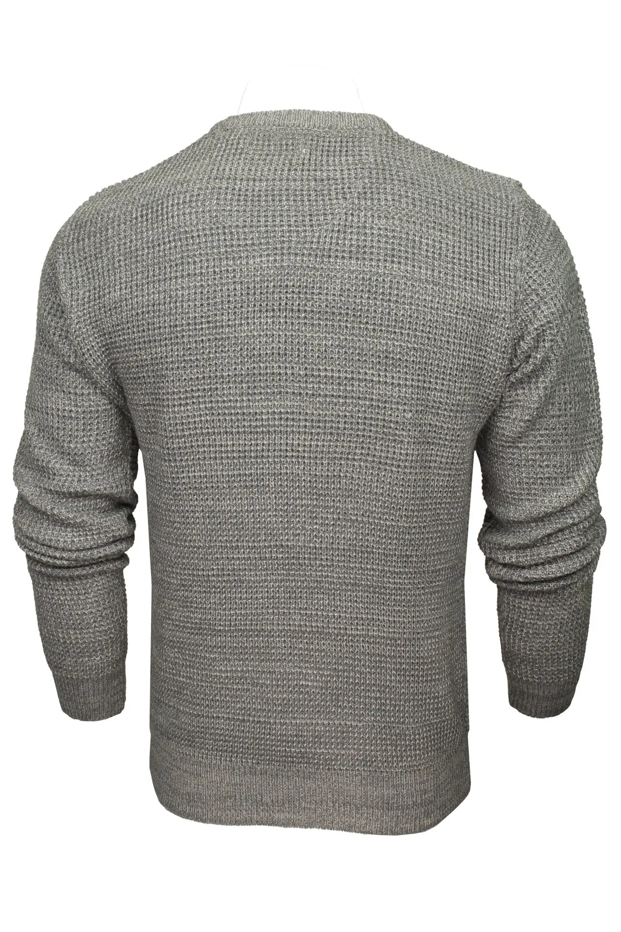 Xact Men's Twist Waffle Knit Crew Neck Jumper