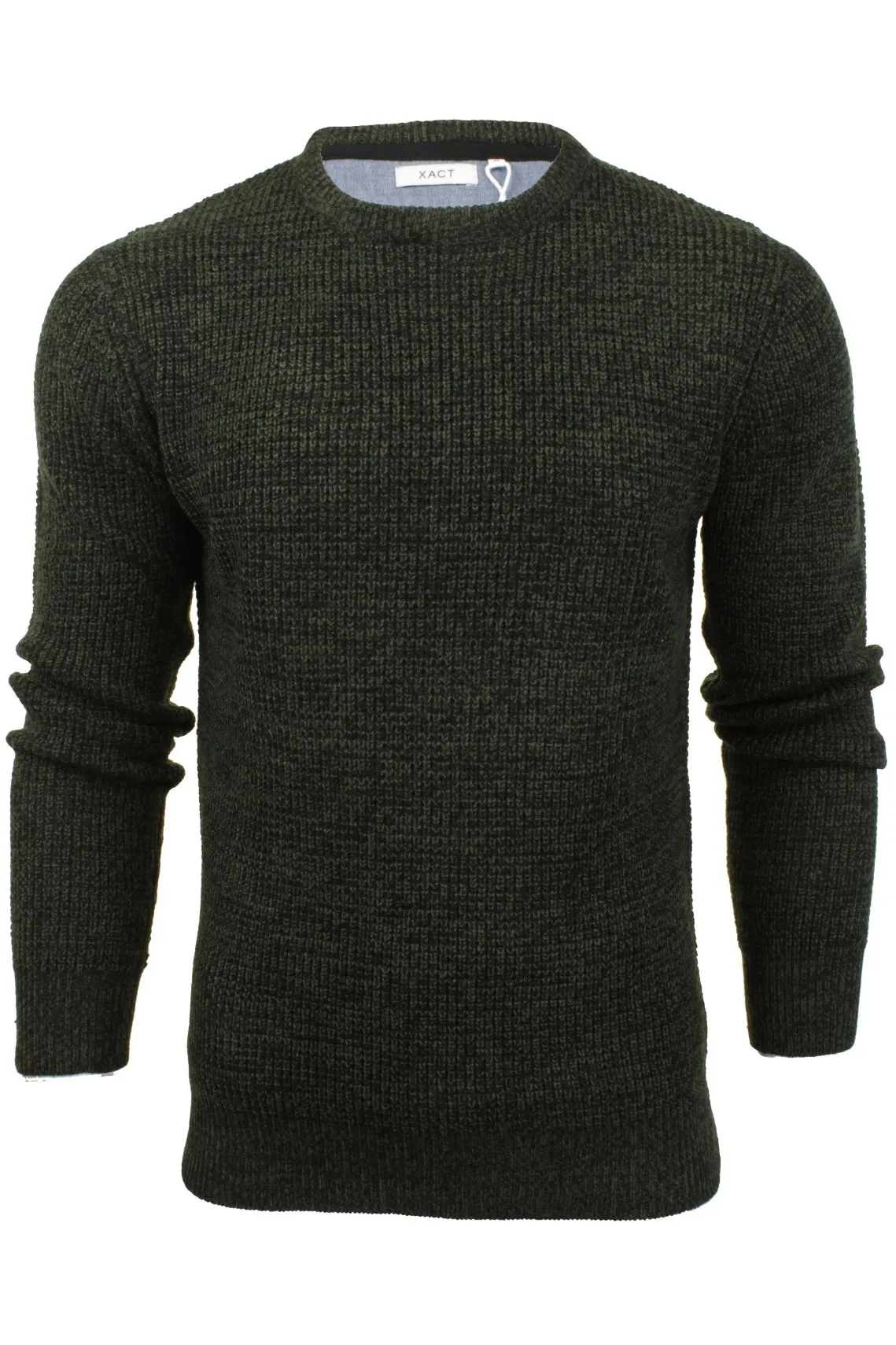 Xact Men's Twist Waffle Knit Crew Neck Jumper