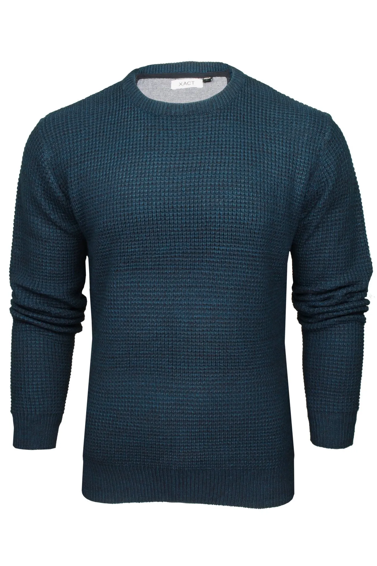 Xact Men's Twist Waffle Knit Crew Neck Jumper