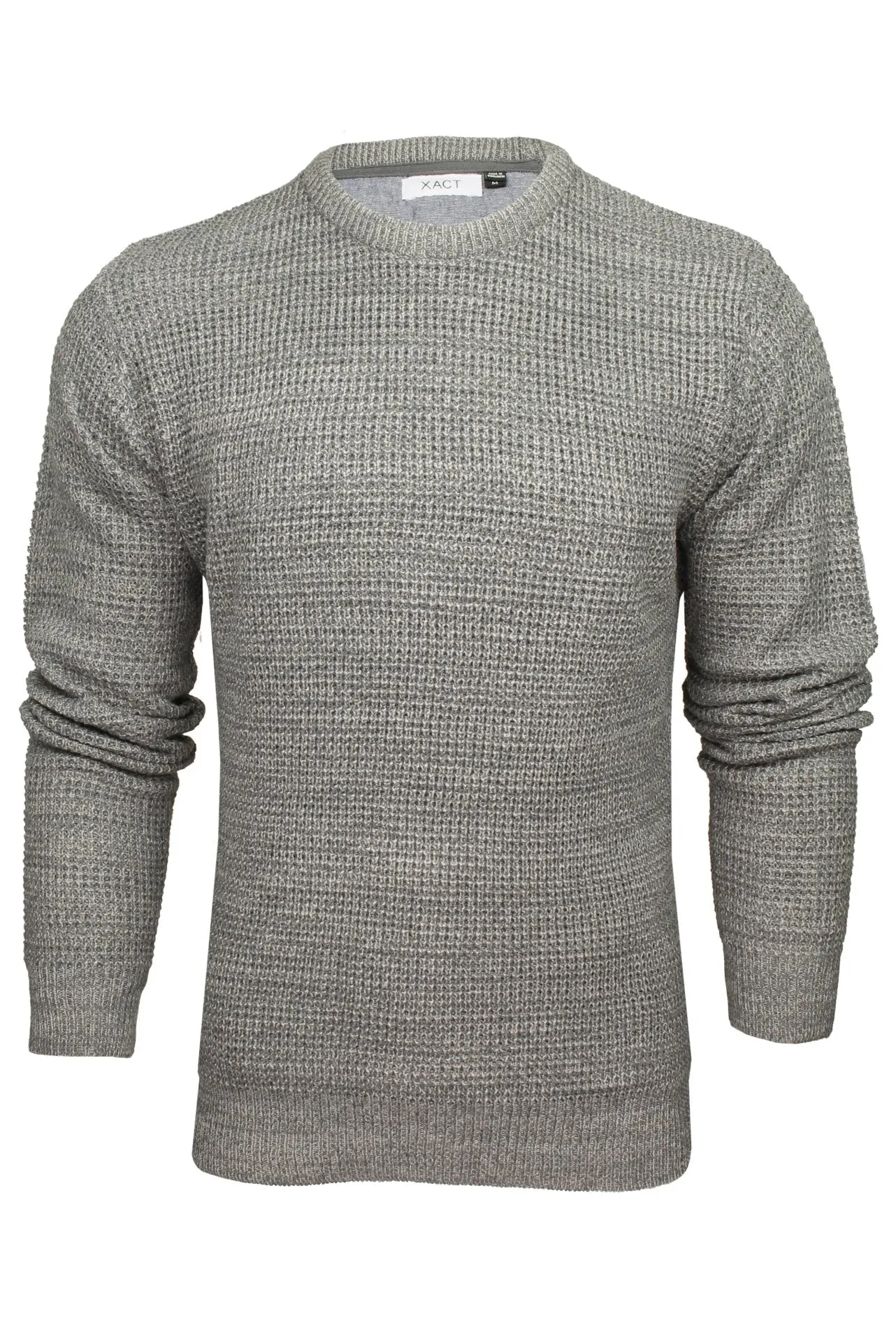 Xact Men's Twist Waffle Knit Crew Neck Jumper